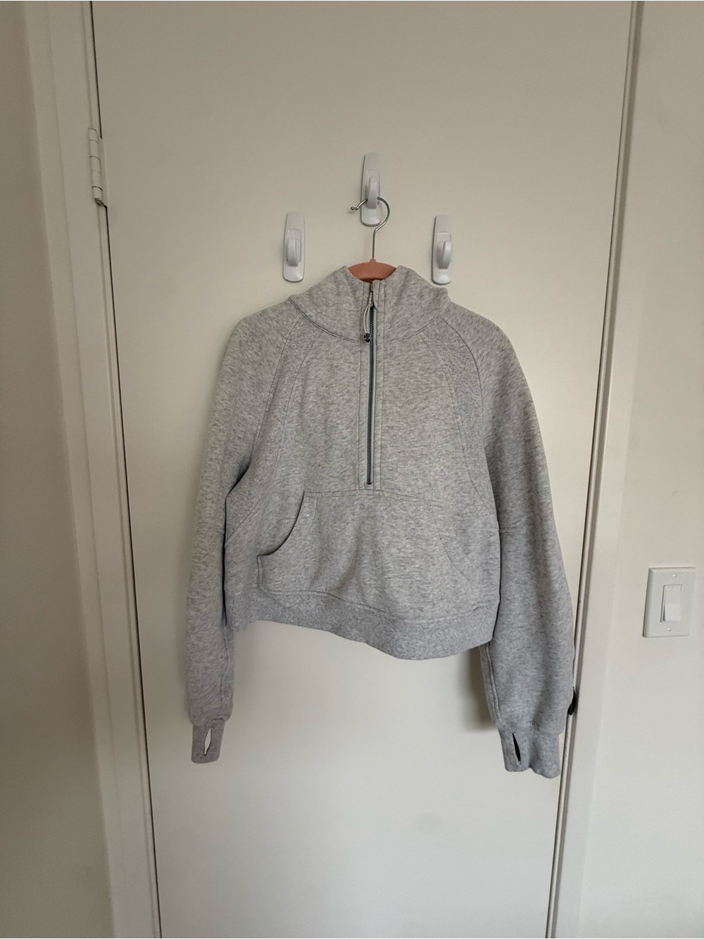lululemon athletica Light Gray Half-Zip Scuba Sweatshirt